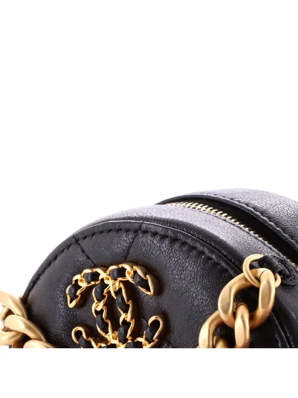 Chanel 19 Round Clutch With Chain #254485C26B